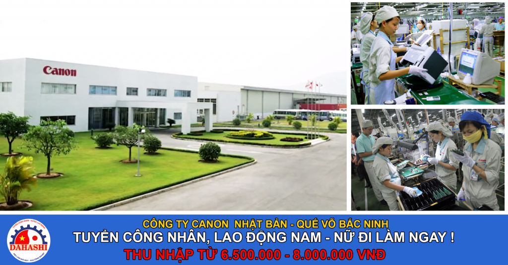 Công Ty Canon Tuyển Lao Động Nam - Nữ